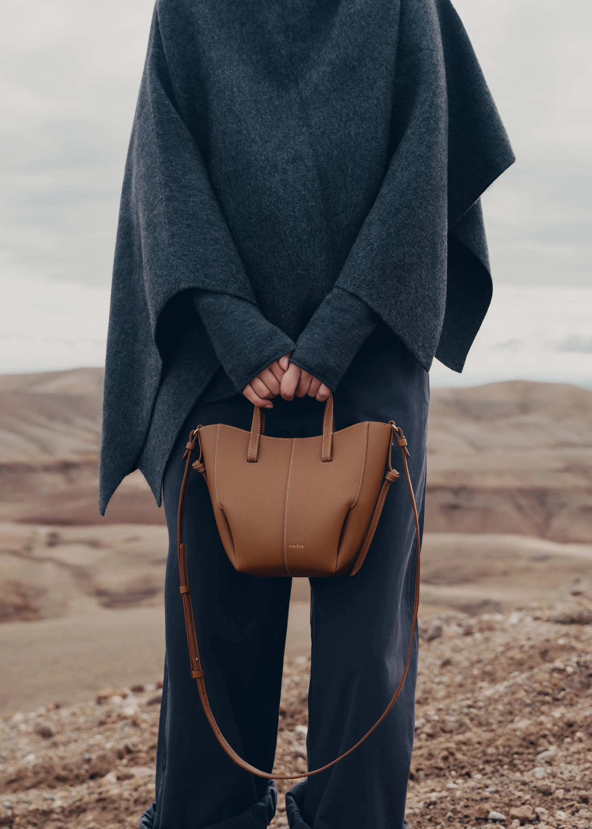 Cyme Tote Nano - Camel Grainé - Image 3