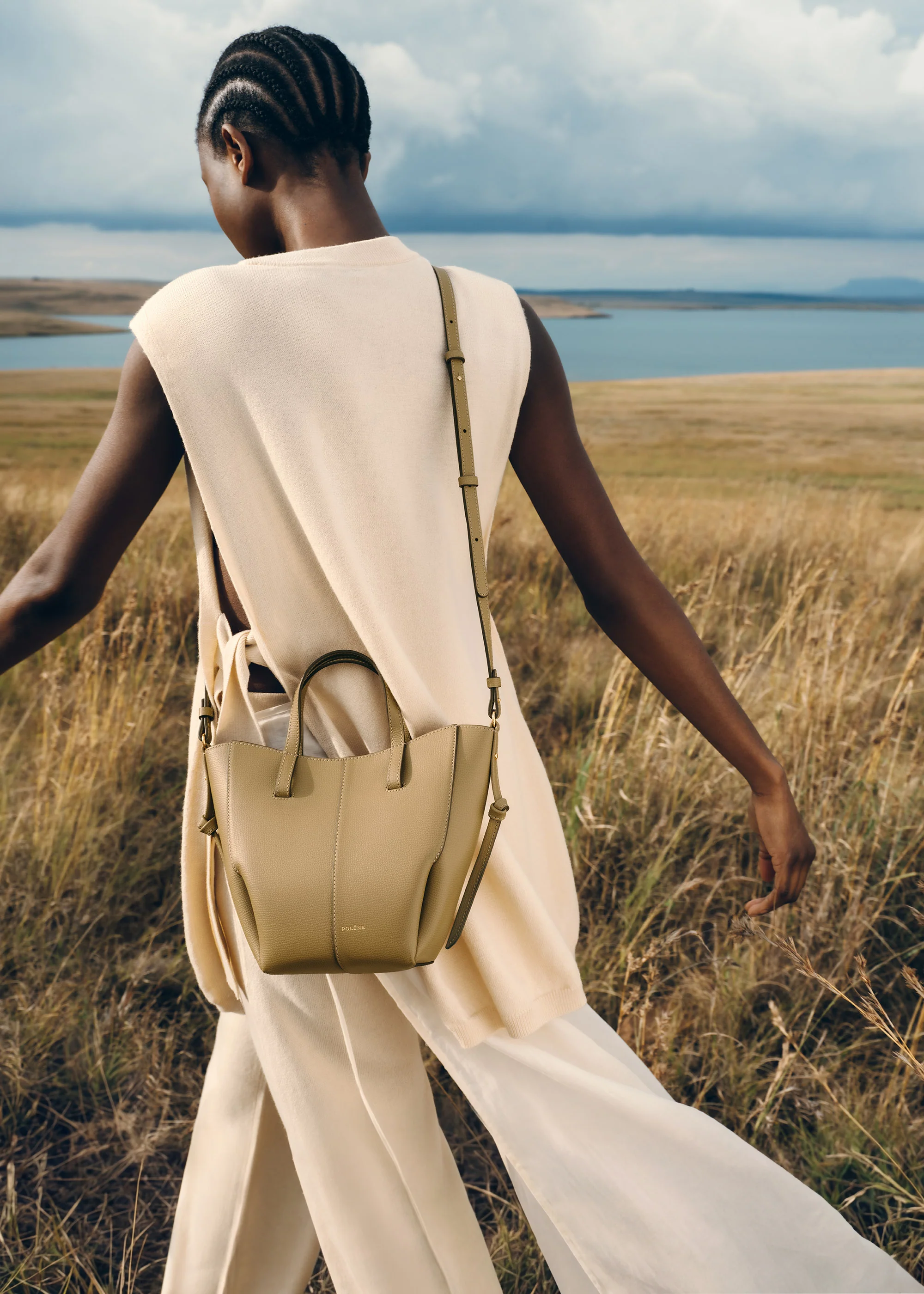 Cyme Tote Nano - Olive Fumée Grainé - Image 3