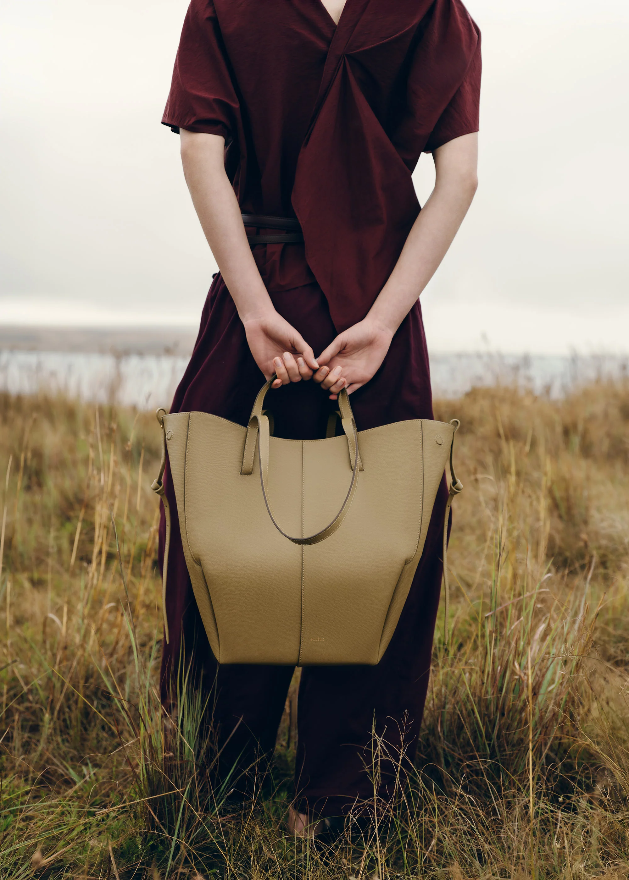Cyme Tote - Olive Fumée Grainé - Image 5