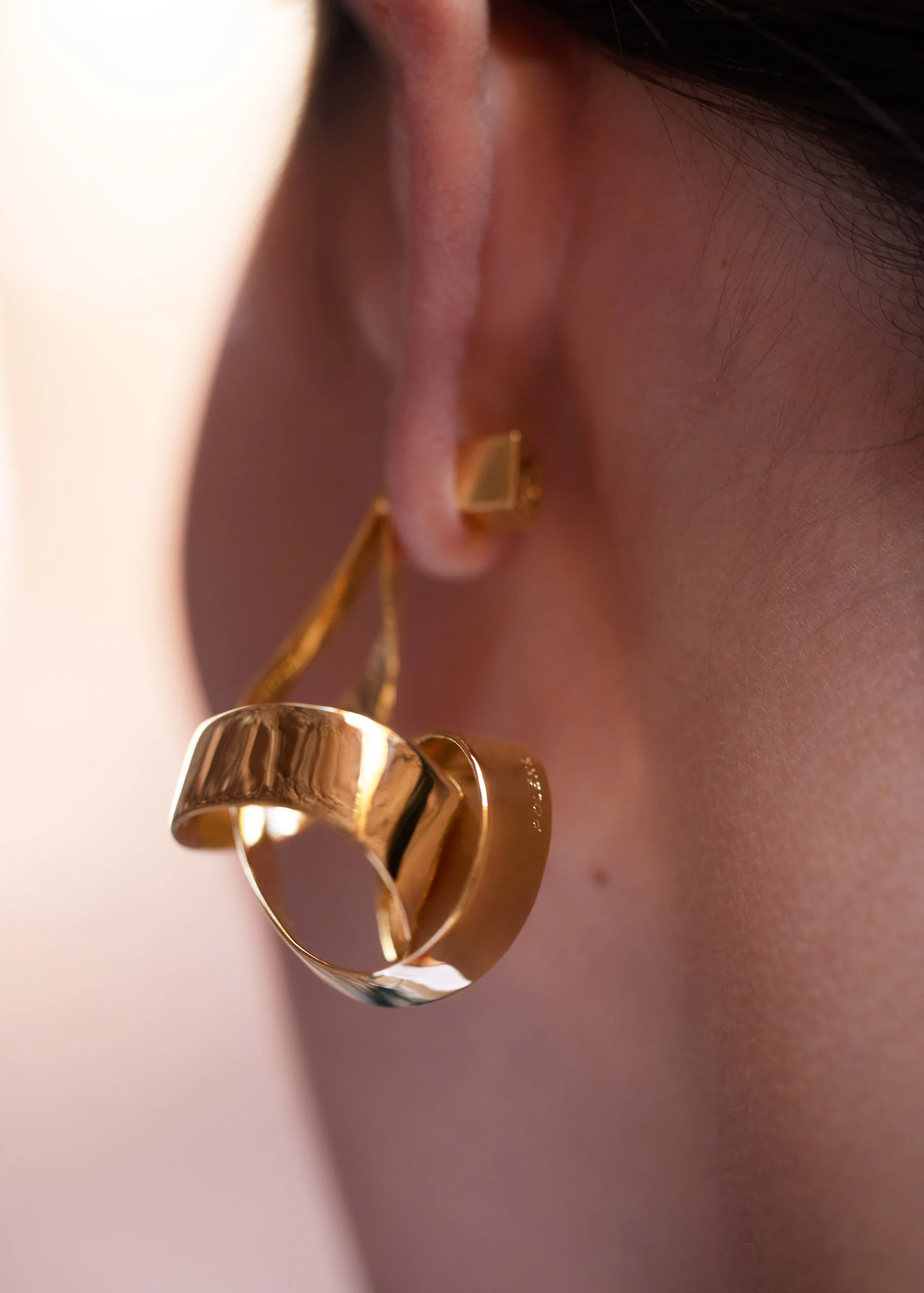 Boucles d’oreilles Spirales Éole - Dorée à l’or 24 carats - Image 5