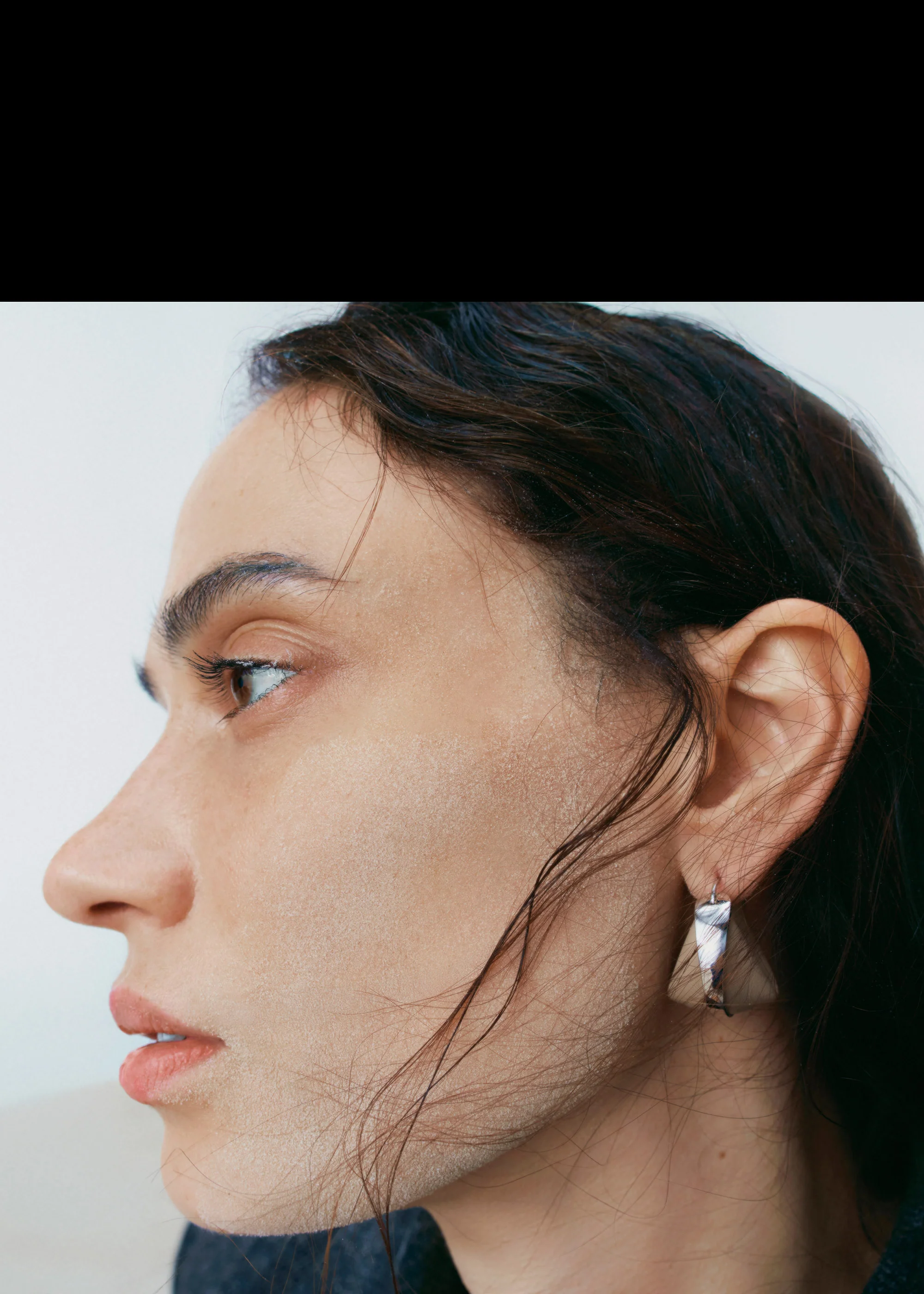 Créoles Ormé - Argentée Cuir Taupe - Image 3