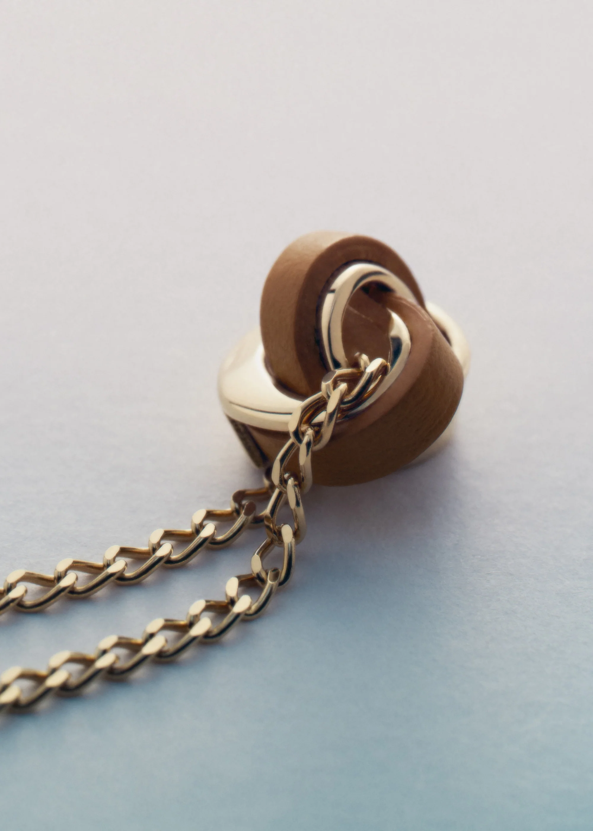 Collier Ormé - Dorée Cuir Camel - Image 3