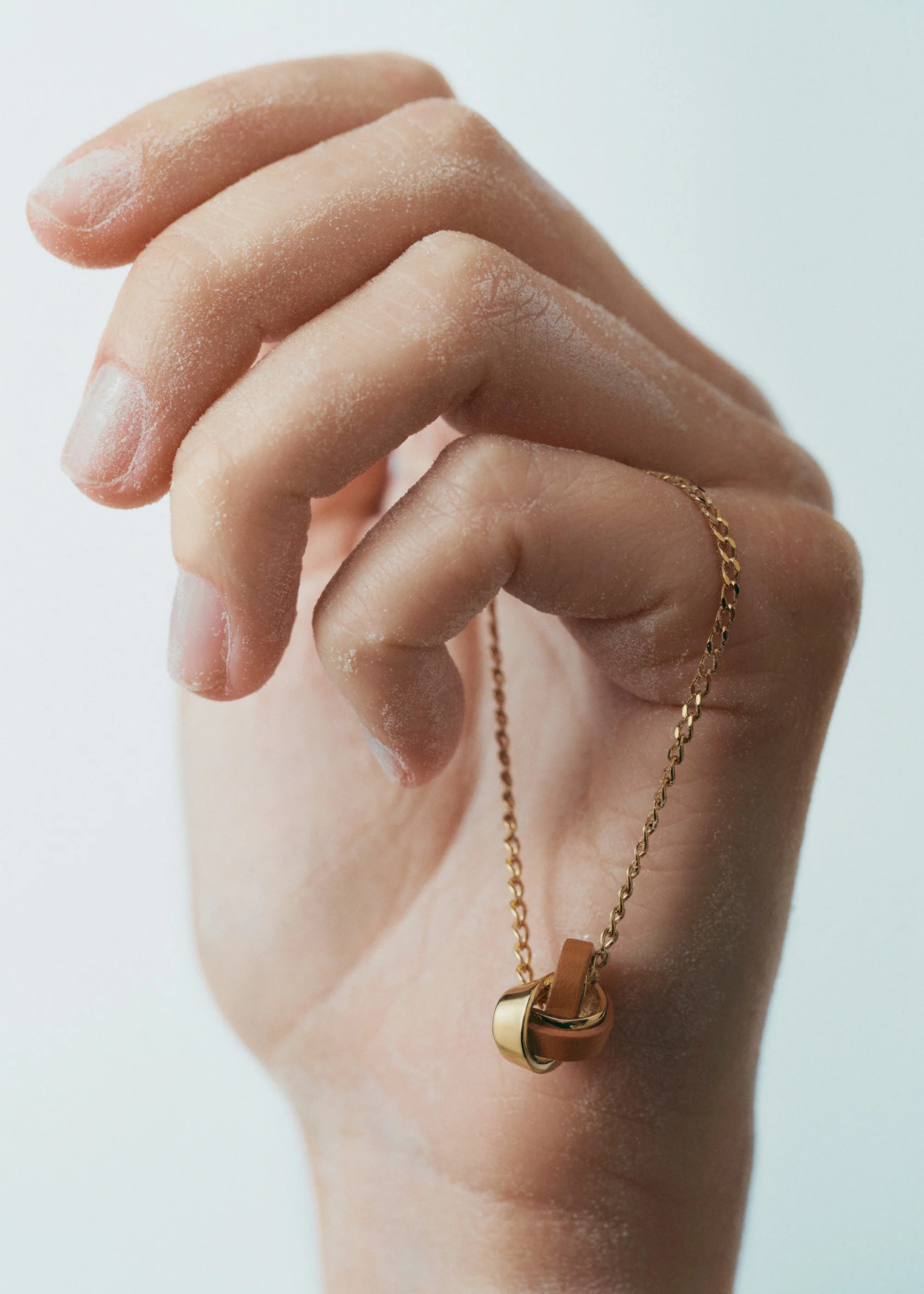 Collier Ormé - Dorée Cuir Camel - Image 5